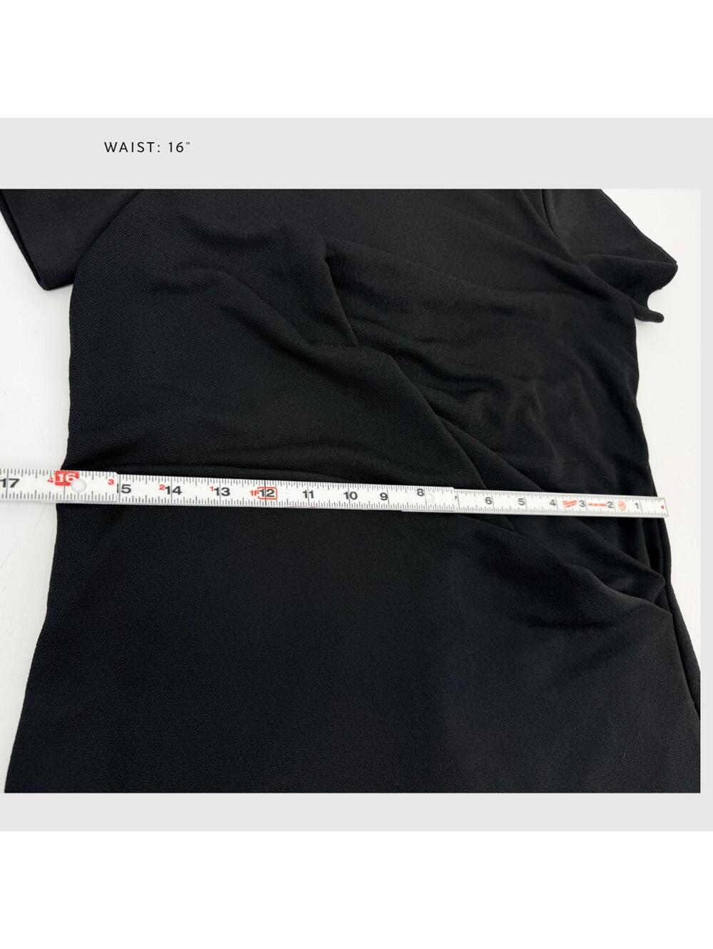 Banana Republic Black Sheath Dress Draped XS - Picture 7 of 9